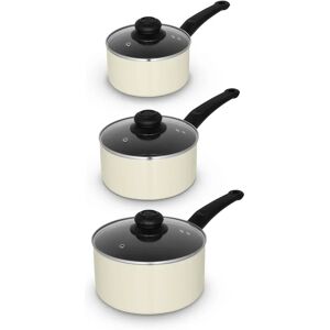 Swan SWPS5023CRM Cream Saucepan Set - Saucepan Set Swan SWPS5023CRM Cream Saucepan Set - Saucepan Set
