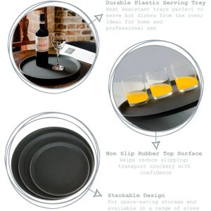 Argon Tableware - Tray - Black - 35cm - Serving Tray Argon Tableware - Tray - Black - 35cm - Serving Tray