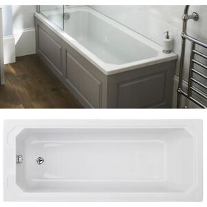 Hudson Reed Art Deco 1700 X 700mm Straight Bath White Acrylic - Bathroom Tub Hudson Reed Art Deco 1700 X 700mm Straight Bath White Acrylic - Bathroom Tub