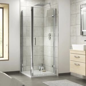 Hudson Reed Pacific Hinged Door Square Shower Enclosure - 900mm X 900mm - 6mm Glass Hudson Reed Pacific Hinged Door Square Shower Enclosure - 900mm X 900mm - 6mm Glass
