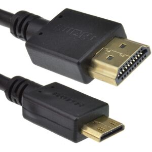 Câble HDMI Kenable 001725 - 2m Mini HDMI Type C à Type A Noir - Publicité Câble HDMI Kenable 001725 - 2m Mini HDMI Type C à Type A Noir - Publicité