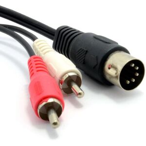 Kenable 007349 Audio Cable - 0.5m DIN to RCA Black Kenable 007349 Audio Cable - 0.5m DIN to RCA Black