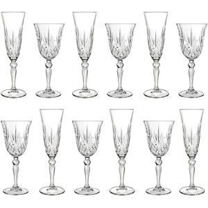 Rcr Crystal Melodia Wine & Champagne Glasses Set Rcr Crystal Melodia Wine & Champagne Glasses Set