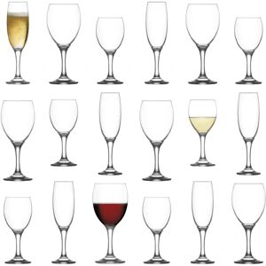 Lav Empire Wine Glasses & Champagne Flutes Set - 18pc Party Drinkware Lav Empire Wine Glasses & Champagne Flutes Set - 18pc Party Drinkware