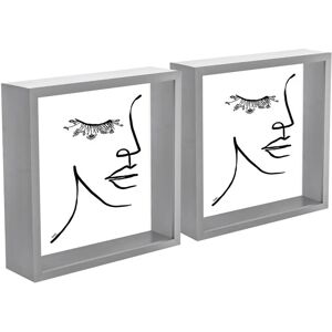 Nicola Spring 8x8 Acrylic Deep Box Photo Frame - Photo Type Nicola Spring 8x8 Acrylic Deep Box Photo Frame - Photo Type