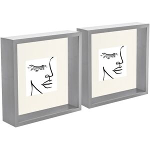 Nicola Spring 8x8 Acrylic Deep Box Photo Frame - Ivory Mounts Nicola Spring 8x8 Acrylic Deep Box Photo Frame - Ivory Mounts