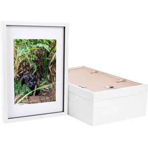 Nicola Spring A3 Acrylic 3D Photo Frame - White Nicola Spring A3 Acrylic 3D Photo Frame - White
