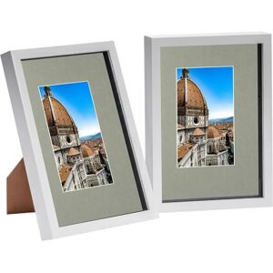 Nicola Spring - 2x White A4 - Acrylic Box - 8x12in - Photo Frame Nicola Spring - 2x White A4 - Acrylic Box - 8x12in - Photo Frame