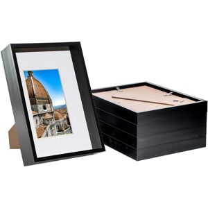 Nicola Spring 5x Black A4 3d Deep Box Frames - Shadow Display Nicola Spring 5x Black A4 3d Deep Box Frames - Shadow Display