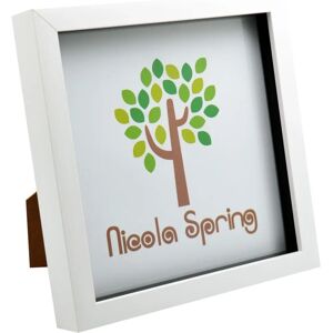 Nicola Spring White 8x8 Box Photo Frame - Standing & Hanging Nicola Spring White 8x8 Box Photo Frame - Standing & Hanging