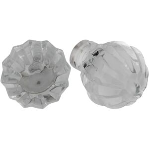 Nicola Spring Glass Cupboard Drawer Knobs - Round Design - Pack Of 12 Transparent - Cabinet Knobs Nicola Spring Glass Cupboard Drawer Knobs - Round Design - Pack Of 12 Transparent - Cabinet Knobs