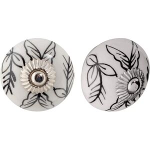 Nicola Spring Ceramic Cupboard Drawer Knobs - Floral Design - Black / White Leaves - Pack of 6 Multicolour Nicola Spring Ceramic Cupboard Drawer Knobs - Floral Design - Black / White Leaves - Pack of 6 Multicolour