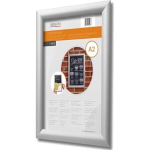 Cadre de brochure mural DIN A2 en aluminium argenté de Deflecto - Publicité Cadre de brochure mural DIN A2 en aluminium argenté de Deflecto - Publicité