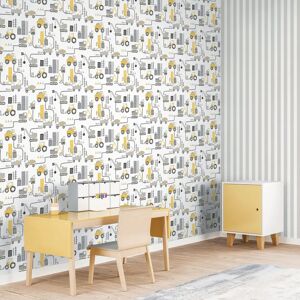 Tiny Tots 2 Construction Wallpaper Yellow Greige - Wallpapers Tiny Tots 2 Construction Wallpaper Yellow Greige - Wallpapers