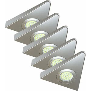 Simple Lighting Pack of 5 - Under Cabinet Lights - Stainless Steel Simple Lighting Pack of 5 - Under Cabinet Lights - Stainless Steel