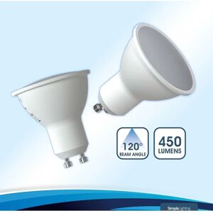 Simple Lighting GU10 LED Bulbs - 50 Pack - White Simple Lighting GU10 LED Bulbs - 50 Pack - White