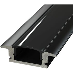 Simple Lighting 2m Black Aluminium Profile - Recessed LED Strip Light Fixture - 12mm Width Simple Lighting 2m Black Aluminium Profile - Recessed LED Strip Light Fixture - 12mm Width