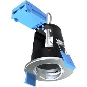 Energizing Brushed Chrome GU10 Tilt Fire Rated Downlights - Downlights Energizing Brushed Chrome GU10 Tilt Fire Rated Downlights - Downlights