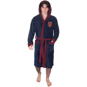 West Ham United FC Navy Blue Hooded Fleece Dressing Gown - Dressing Gown West Ham United FC Navy Blue Hooded Fleece Dressing Gown - Dressing Gown