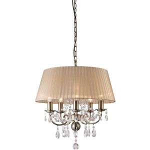 Inspired Lighting Olivia Ceiling Pendant - Bronze - 5 Light - Crystal Inspired Lighting Olivia Ceiling Pendant - Bronze - 5 Light - Crystal