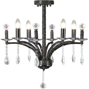 Inspired Lighting Fiore Semi Flush Ceiling Pendant - 4 Light Black Chrome Inspired Lighting Fiore Semi Flush Ceiling Pendant - 4 Light Black Chrome