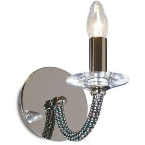 Inspired Lighting Inspired Diyas - Elena - Wall Lamp Switched 1 Candle Light Black Chrome Inspired Lighting Inspired Diyas - Elena - Wall Lamp Switched 1 Candle Light Black Chrome