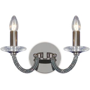Inspired Lighting Elena Wall Lamp - 2 Candle Lights - Crystal Inspired Lighting Elena Wall Lamp - 2 Candle Lights - Crystal