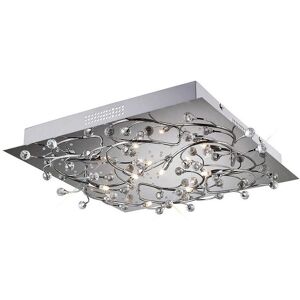 Inspired Lighting Fia Flush Ceiling Square 6 Light G4 White LEDs Polished Chrome - Ceiling Light Inspired Lighting Fia Flush Ceiling Square 6 Light G4 White LEDs Polished Chrome - Ceiling Light