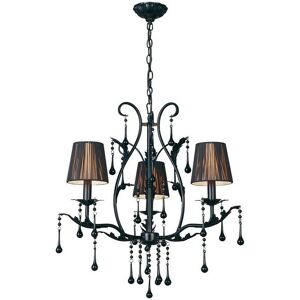 Inspired Lighting Flur Pendant Round 3 Light E14 Black - Pendant Light Inspired Lighting Flur Pendant Round 3 Light E14 Black - Pendant Light