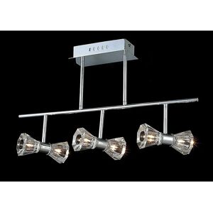 Inspired Lighting Elisa Semi Flush Bar 6 Light G4 Polished Chrome - Chandelier Inspired Lighting Elisa Semi Flush Bar 6 Light G4 Polished Chrome - Chandelier