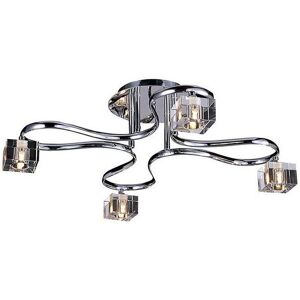 Inspired Lighting Sisco Semi Flush Round 4 Light G9 Polished Chrome - Ceiling Light Inspired Lighting Sisco Semi Flush Round 4 Light G9 Polished Chrome - Ceiling Light