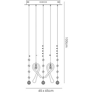 Inspired Lighting Class Pendant Square 10 Light G4 - Pendant Light Inspired Lighting Class Pendant Square 10 Light G4 - Pendant Light