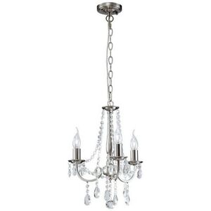 Inspired Lighting Kyra 3-Light Satin Nickel Chandelier Inspired Lighting Kyra 3-Light Satin Nickel Chandelier