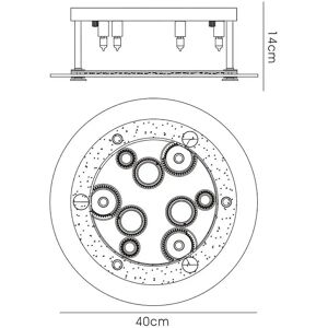 Inspired Lighting Destello Ceiling Round with Circle Pattern 6 Light Chrome - Ceiling Light Inspired Lighting Destello Ceiling Round with Circle Pattern 6 Light Chrome - Ceiling Light