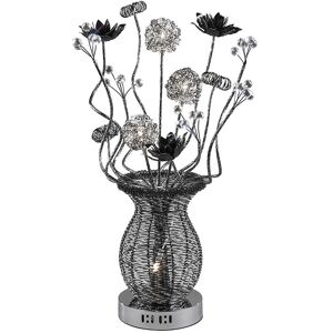 Inspired Lighting Calista Table Lamp - 4 Light G4 Black/Crystal Inspired Lighting Calista Table Lamp - 4 Light G4 Black/Crystal