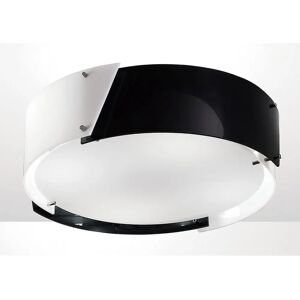 Inspired Lighting Dakota Flush Ceiling - Polished Chrome/Black & White Acrylic - Ceiling Light Inspired Lighting Dakota Flush Ceiling - Polished Chrome/Black & White Acrylic - Ceiling Light