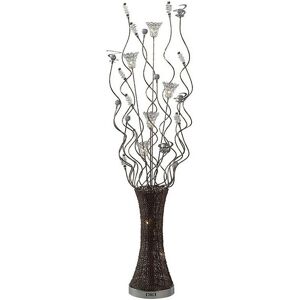 Inspired Lighting Kristal Floor Lamp - 7 Light G4 - Chrome/Coffee/Silver/Crystal - Floor Lamp Inspired Lighting Kristal Floor Lamp - 7 Light G4 - Chrome/Coffee/Silver/Crystal - Floor Lamp