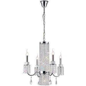 Inspired Lighting Emily Ceiling Pendant Chandelier - 4 Light Polished Chrome Inspired Lighting Emily Ceiling Pendant Chandelier - 4 Light Polished Chrome