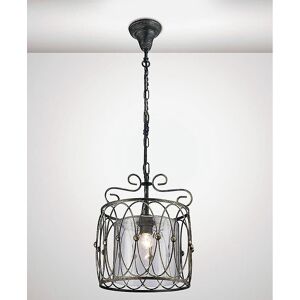 Inspired Lighting Malcolm Caged Ceiling Pendant - 1 Light E27 Black, Gold Inspired Lighting Malcolm Caged Ceiling Pendant - 1 Light E27 Black, Gold