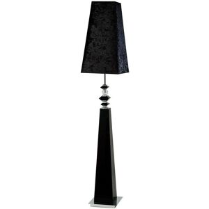 Inspired Lighting Galata Floor Lamp - Black Suede Shade - E27 - 140cm Inspired Lighting Galata Floor Lamp - Black Suede Shade - E27 - 140cm