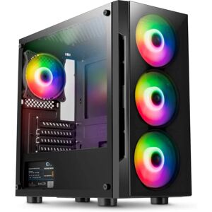 CIT Black Micro-ATX/ITX Gaming PC Case CIT Black Micro-ATX/ITX Gaming PC Case