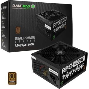 GameMax Rampage 600W Power Supply - Reliable, Efficient, Black GameMax Rampage 600W Power Supply - Reliable, Efficient, Black