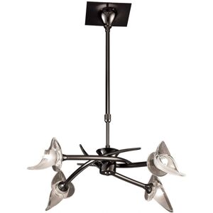Inspired Lighting Flavia Telescopic Ceiling Pendant - 4 Light G9 - Black Chrome Inspired Lighting Flavia Telescopic Ceiling Pendant - 4 Light G9 - Black Chrome