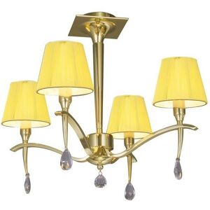 Inspired Lighting Siena PB Semi Flush Ceiling Light - 4 Light E14 Inspired Lighting Siena PB Semi Flush Ceiling Light - 4 Light E14