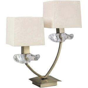 Inspired Lighting Akira Table Lamp 2 Light E14 - Antique Brass Inspired Lighting Akira Table Lamp 2 Light E14 - Antique Brass