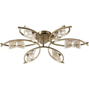 Inspired Lighting Inspired Mantra - Kromo - Semi Flush Ceiling 6 Light G9, Antique Brass - Ceiling Light Inspired Lighting Inspired Mantra - Kromo - Semi Flush Ceiling 6 Light G9, Antique Brass - Ceiling Light