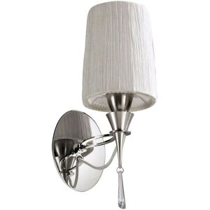 Inspired Lighting Lucca Wall Lamp Polished Chrome White Shade - Wall Lamp Inspired Lighting Lucca Wall Lamp Polished Chrome White Shade - Wall Lamp