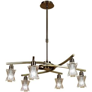 Inspired Lighting Alaska Pendant - Convertible to Semi Flush - 6 Light - Antique Brass Inspired Lighting Alaska Pendant - Convertible to Semi Flush - 6 Light - Antique Brass