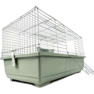 Little-Friends - Indoor Rabbit Cage 100cm - Silver/Beige - Single Tier - Cage Little-Friends - Indoor Rabbit Cage 100cm - Silver/Beige - Single Tier - Cage
