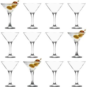 LAV Misket Martini Glasses - 12x Clear 175ml Cocktail Set LAV Misket Martini Glasses - 12x Clear 175ml Cocktail Set
